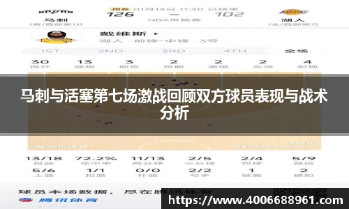 马刺与活塞第七场激战回顾双方球员表现与战术分析